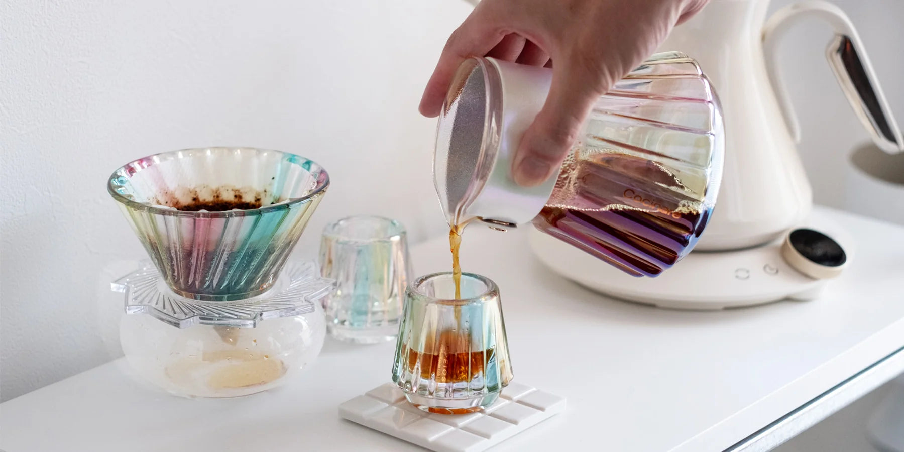 A thoughtfully prepared coffee moment with EPEIOS glassware