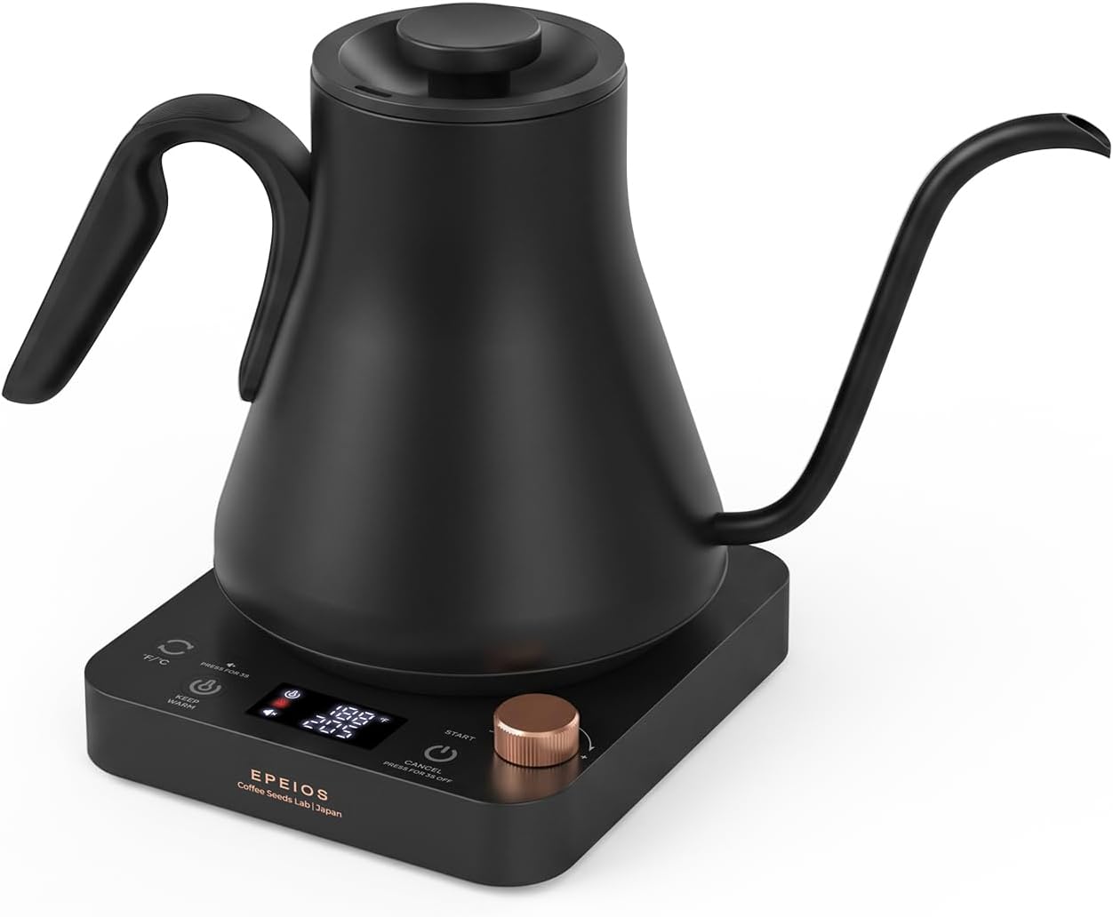 Gooseneck Electric Kettle in Black