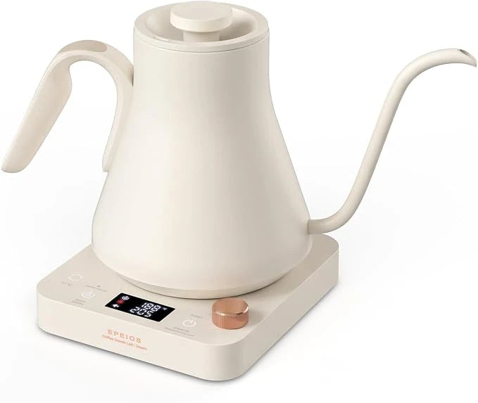 Gooseneck Electric Kettle — Cream White