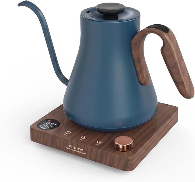 Gooseneck Kettle with Brew Timer — Navy Blue
