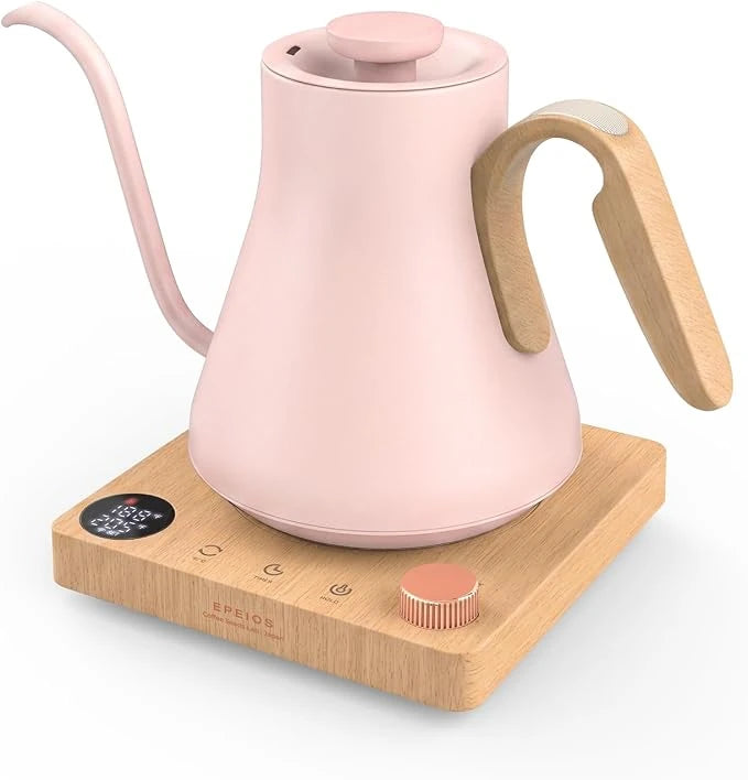 Gooseneck Kettle with Brew Timer — Pink Walnut