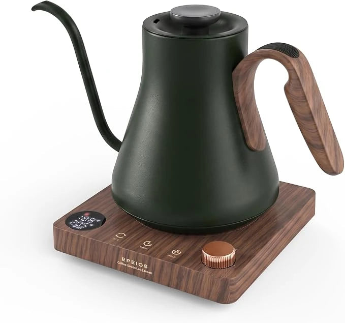 Gooseneck Kettle with Brew Timer — Green